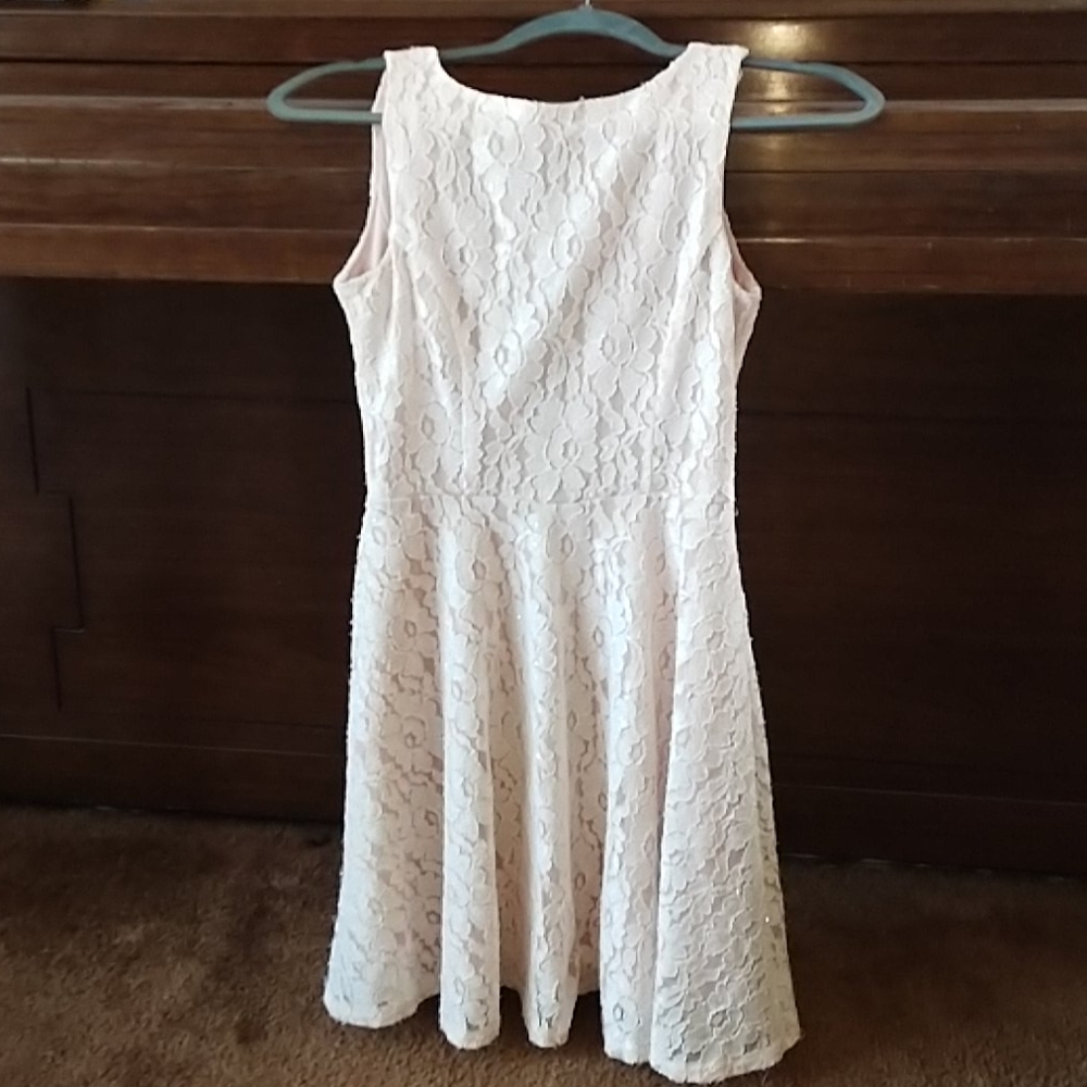 Cream lace jr summer dress